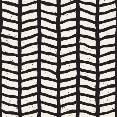 Elle çizilmiş stil seamless modeli. Soyut geometrik döşeme arka plan siyah ve beyaz. Vektör doodle hat kafes