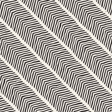 Elle çizilmiş stil seamless modeli. Soyut geometrik döşeme arka plan siyah ve beyaz. Vektör doodle hat kafes