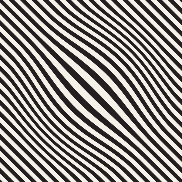 ハーフトーンの膨張効果錯視。抽象的な幾何学的な背景デザイン。シームレスな黒と白のパターン ベクトル. — ストックベクタ