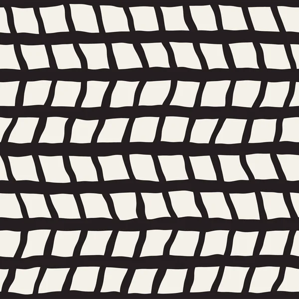 Elle çizilmiş stil seamless modeli. Soyut geometrik döşeme arka plan siyah ve beyaz. Vektör doodle hat kafes