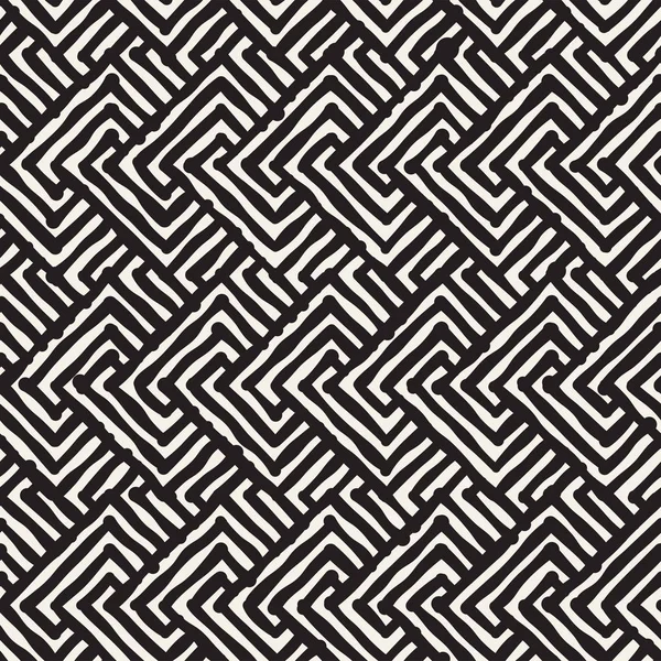 Sorunsuz soyut çizilmiş desen ver. Vektör Serbest çizgiler arka plan doku. Mürekkep fırça darbeleri geometrik tasarım.