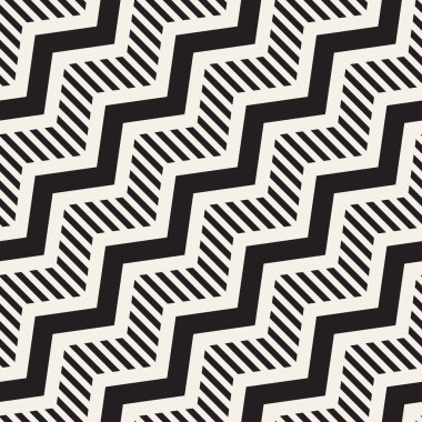 Vektör sorunsuz zikzak çizgi deseni. Şık geometrik arka plan. Yinelenen kafes arka plan