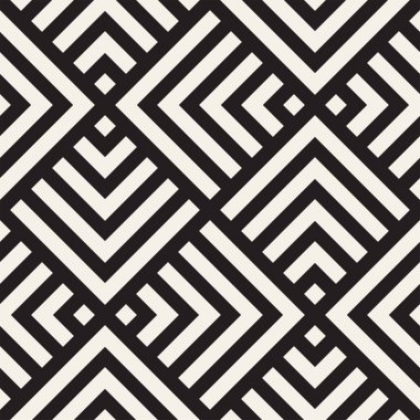 Vektör kesintisiz çizgiler desen. Modern şık soyut doku. Şerit öğelerine geometrik taşlarla yinelenen