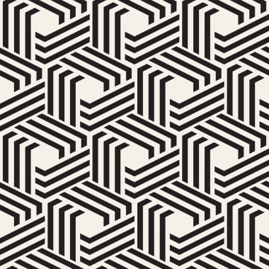 Vektör Dikişsiz soyut desen. Modern şık minimalist doku. Altıgen yanarak bahislerin doğru ile geometrik arka plan yinelenen
