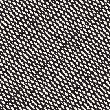 Elle çizilmiş stil seamless modeli. Soyut geometrik döşeme arka plan siyah ve beyaz. Vektör doodle hat kafes