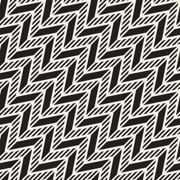 ベクターのシームレスなジグザグ線のパターン。抽象的なスタイリッシュな幾何学的な背景。繰り返しの格子の背景 — ストックベクタ