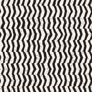 Elle çizilmiş stil seamless modeli. Soyut geometrik döşeme arka plan siyah ve beyaz. Vektör doodle hat kafes