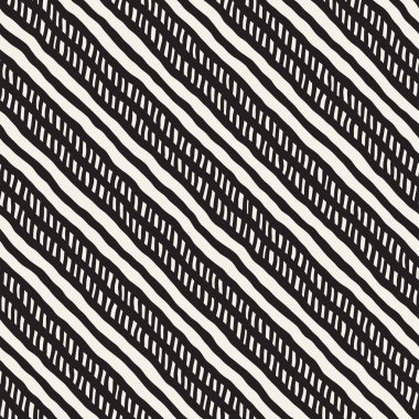 Elle çizilmiş stil seamless modeli. Soyut geometrik döşeme arka plan siyah ve beyaz. Vektör doodle hat kafes