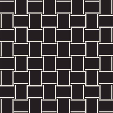 Trendy dimi örgü kafes. Geometrik arka plan tasarlamak. Vektör sorunsuz siyah-beyaz desen.
