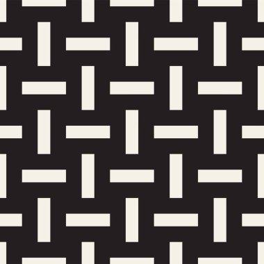 Trendy dimi örgü kafes. Geometrik arka plan tasarlamak. Vektör sorunsuz siyah-beyaz desen.