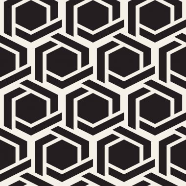 Vektör Dikişsiz soyut desen. Modern şık minimalist doku. Altıgen yanarak bahislerin doğru ile geometrik arka plan yinelenen