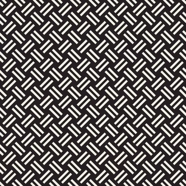 Tejido de sarga de moda enrejado. Resumen Diseño geométrico de fondo. Patrón blanco y negro sin costura vectorial . — Archivo Imágenes Vectoriales