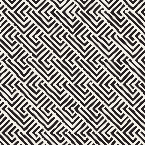 Nahtlose abstrakte Muster von Hand gezeichnet. Vektor-Freihandlinien Hintergrundtextur. Tusche Pinselstriche geometrisches Design. — Stockvektor