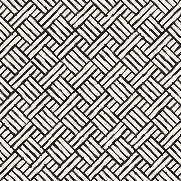 Nahtlose abstrakte Muster von Hand gezeichnet. Vektor-Freihandlinien Hintergrundtextur. Tusche Pinselstriche geometrisches Design. — Stockvektor