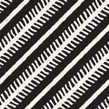 Elle çizilmiş stil seamless modeli. Soyut geometrik döşeme arka plan siyah ve beyaz. Vektör doodle hat kafes