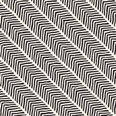 Elle çizilmiş stil seamless modeli. Soyut geometrik döşeme arka plan siyah ve beyaz. Vektör doodle hat kafes