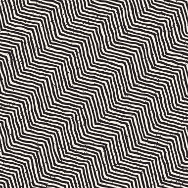 Elle çizilmiş stil seamless modeli. Soyut geometrik döşeme arka plan siyah ve beyaz. Vektör doodle hat kafes