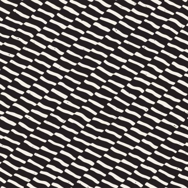Elle çizilmiş stil seamless modeli. Soyut geometrik döşeme arka plan siyah ve beyaz. Vektör doodle hat kafes