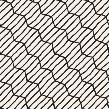 Basit mürekkep geometrik desen. Tek renkli siyah ve beyaz konturlar arka plan. Tasarımınız için çizilen mürekkep doku el