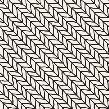 Elle çizilmiş stil seamless modeli. Soyut geometrik döşeme arka plan siyah ve beyaz. Vektör doodle hat kafes