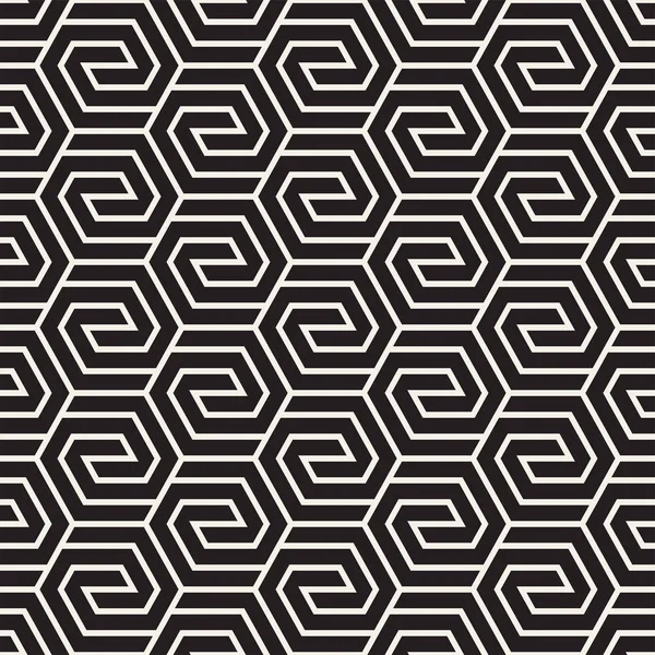 Vector seamless stripes pattern. Modern stylish texture with monochrome trellis. Repeating geometric hexagonal grid. Simple lattice design. — Stock Vector