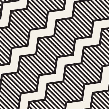 Vektör sorunsuz zikzak çizgi deseni. Şık geometrik arka plan. Yinelenen kafes arka plan