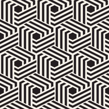 Vektör Dikişsiz soyut desen. Modern şık minimalist doku. Altıgen yanarak bahislerin doğru ile geometrik arka plan yinelenen