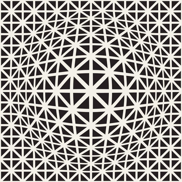 Efecto hinchazón medio tono ilusión óptica. Diseño de fondo geométrico abstracto. Vector sin costura patrón blanco y negro . — Vector de stock