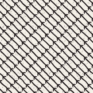 Elle çizilmiş stil etnik seamless modeli. Siyah ve beyaz soyut grungy geometrik arka plan.