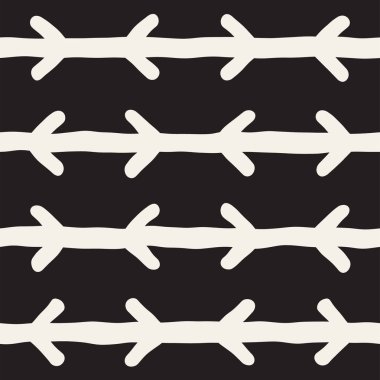 Elle çizilmiş stil etnik seamless modeli. Siyah ve beyaz soyut grungy geometrik arka plan.