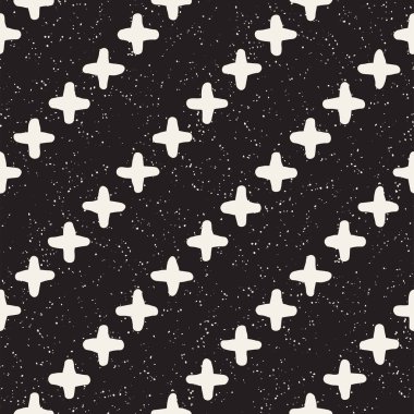 Elle çizilmiş stil etnik seamless modeli. Siyah ve beyaz soyut grungy geometrik arka plan.