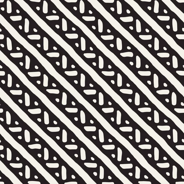 Kesintisiz geometrik doodle satırları desen siyah ve beyaz. Adstract el çekilmiş retro doku. — Stok Vektör