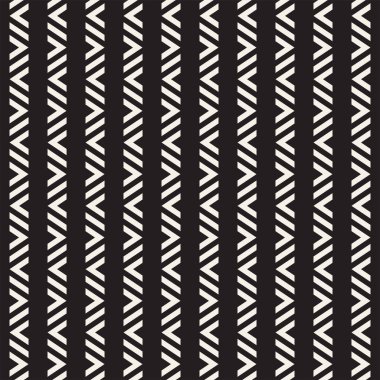 Sorunsuz etnik çizgiler desen. Siyah ve beyaz geometrik desen. Vektör tasarımı için yazdırma.