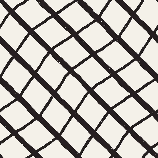 Patrón geométrico de tinta simple. Monocromo blanco y negro trazos de fondo. Textura de tinta dibujada a mano para su diseño — Archivo Imágenes Vectoriales