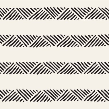 Kesintisiz geometrik doodle satırları desen siyah ve beyaz. Adstract el çekilmiş retro doku.