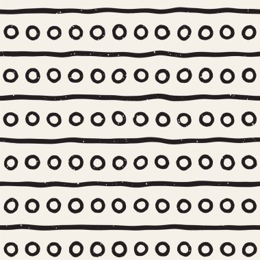 Elle çizilmiş stil etnik seamless modeli. Siyah ve beyaz soyut grungy geometrik arka plan.