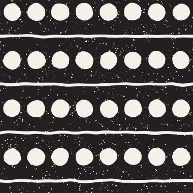 Elle çizilmiş stil etnik seamless modeli. Siyah ve beyaz soyut grungy geometrik arka plan.