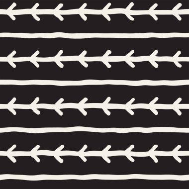 Elle çizilmiş stil etnik seamless modeli. Siyah ve beyaz soyut grungy geometrik arka plan.