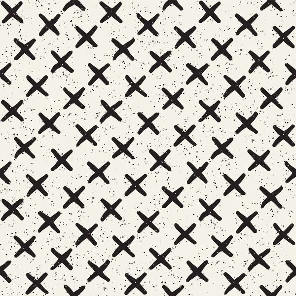 Elle çizilmiş stil etnik seamless modeli. Siyah ve beyaz soyut grungy geometrik arka plan.