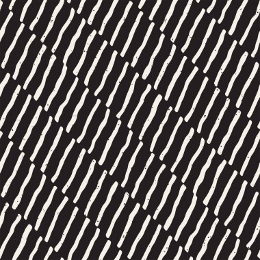 Elle çizilmiş stil seamless modeli. Soyut geometrik döşeme arka plan siyah ve beyaz. Vektör doodle hat kafes