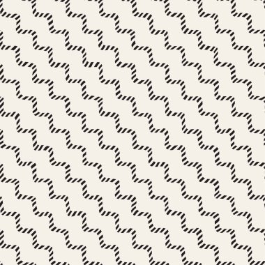 Elle çizilmiş çizgiler seamless modeli. Soyut geometrik döşeme arka plan. FreeHand siyah beyaz doku.