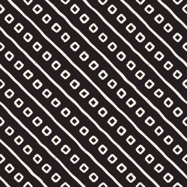 Elle çizilmiş stil etnik seamless modeli. Siyah ve beyaz soyut grungy geometrik arka plan.