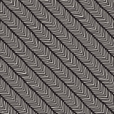 Elle çizilmiş stil seamless modeli. Soyut geometrik döşeme arka plan siyah ve beyaz. Vektör doodle hat kafes