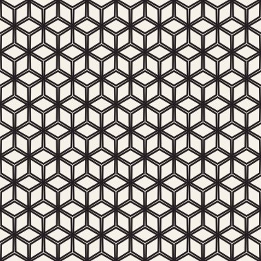 Vektör seamless modeli. Modern şık doku. Geometrik çizgili süsleme. Tek renkli kafes