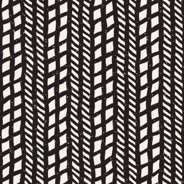 Elle çizilmiş stil seamless modeli. Soyut geometrik döşeme arka plan siyah ve beyaz. Vektör doodle hat kafes