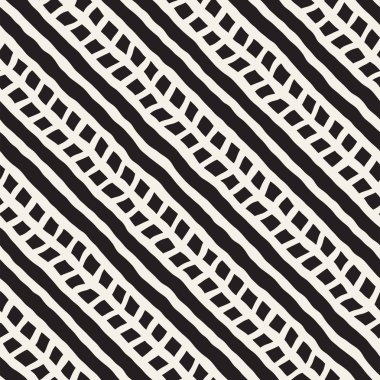 Elle çizilmiş stil seamless modeli. Soyut geometrik döşeme arka plan siyah ve beyaz. Vektör doodle hat kafes