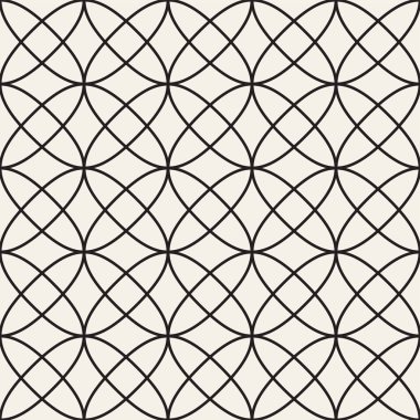 Vektör seamless modeli. Modern şık doku. Geometrik çizgili süsleme. Tek renkli kafes