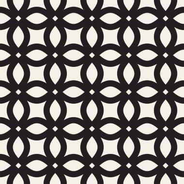 Vektör seamless modeli. Modern şık doku. Geometrik çizgili süsleme. Tek renkli kafes