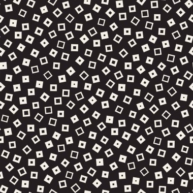 Kusursuz kaotik şablonlar. Rastgele dağılmış geometrik şekiller. Soyut retro arkaplan tasarımı