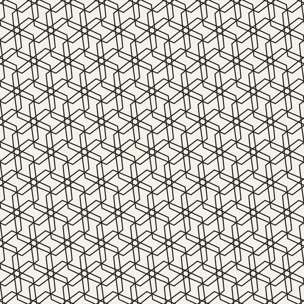 벡터 완벽 한 패턴입니다. 현대적인 세련 된 텍스처입니다. 기하학적 스트라이프 장식입니다. 흑백 격자 — 스톡 벡터